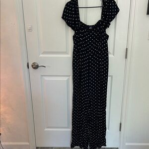 Navy blue and White Polka Dot jumpsuit